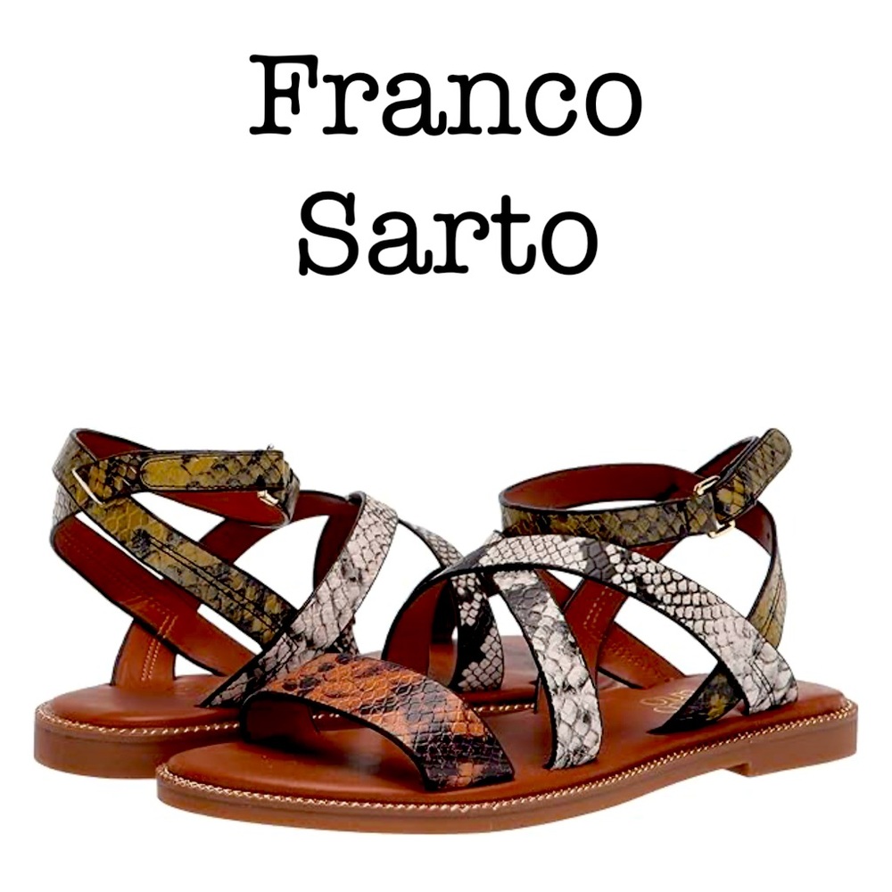 Franco Sarto Kaiser Leather Strapped Sandals Size 7.5